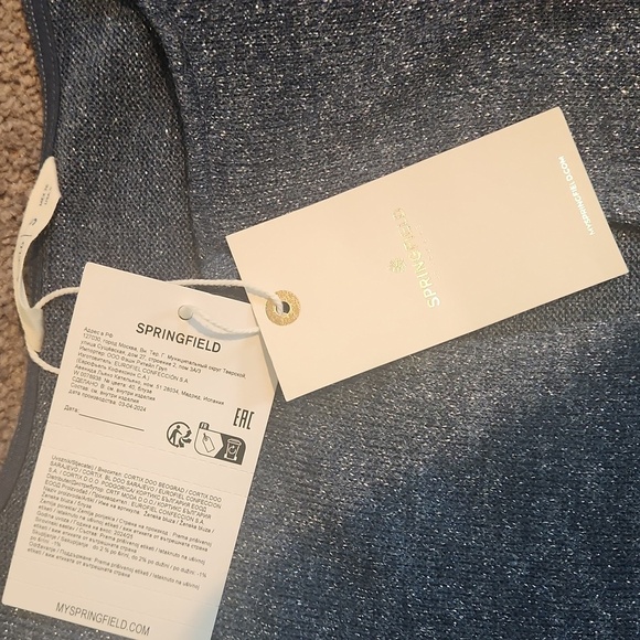 Springfield Blue Sparkle Long Sleeve Top - Picture 5 of 6